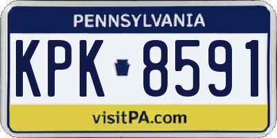 PA license plate KPK8591