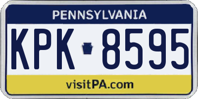 PA license plate KPK8595
