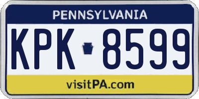PA license plate KPK8599