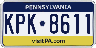 PA license plate KPK8611