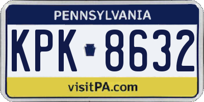 PA license plate KPK8632