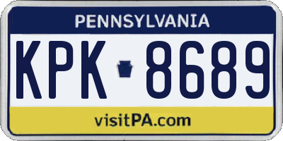 PA license plate KPK8689