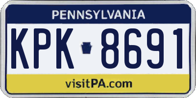 PA license plate KPK8691