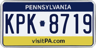 PA license plate KPK8719