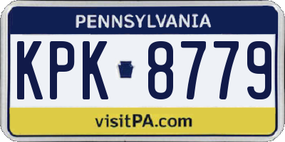 PA license plate KPK8779
