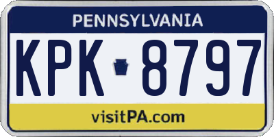 PA license plate KPK8797