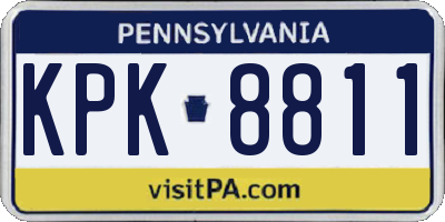 PA license plate KPK8811