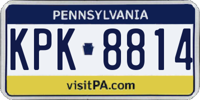PA license plate KPK8814
