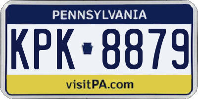 PA license plate KPK8879