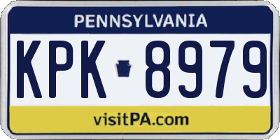 PA license plate KPK8979
