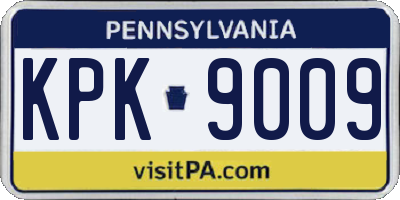 PA license plate KPK9009