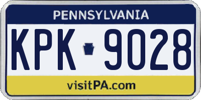 PA license plate KPK9028