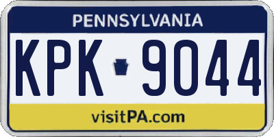 PA license plate KPK9044