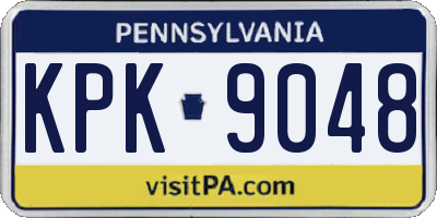 PA license plate KPK9048