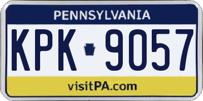 PA license plate KPK9057