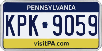 PA license plate KPK9059