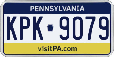 PA license plate KPK9079
