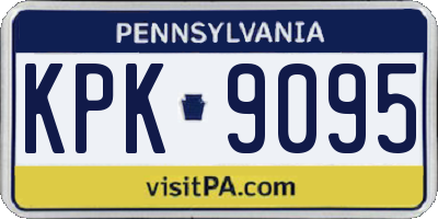 PA license plate KPK9095