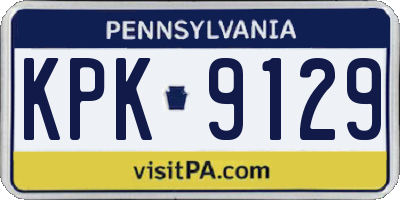PA license plate KPK9129