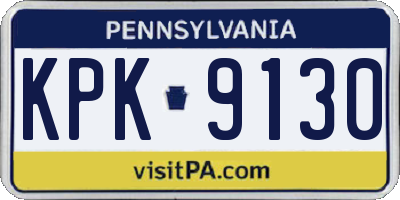 PA license plate KPK9130