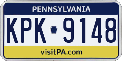 PA license plate KPK9148