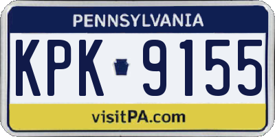 PA license plate KPK9155