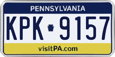 PA license plate KPK9157