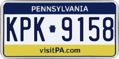 PA license plate KPK9158