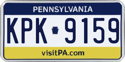 PA license plate KPK9159