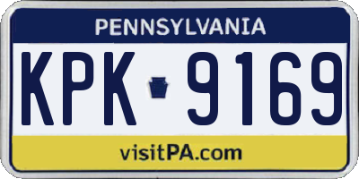 PA license plate KPK9169