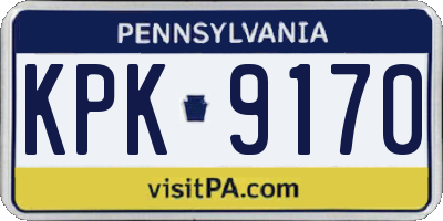PA license plate KPK9170