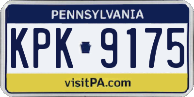 PA license plate KPK9175