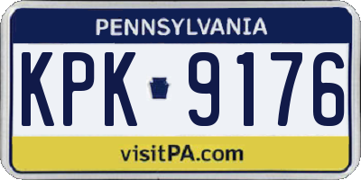PA license plate KPK9176