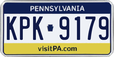PA license plate KPK9179