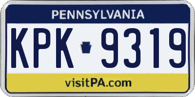 PA license plate KPK9319