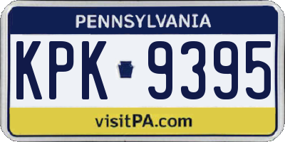 PA license plate KPK9395