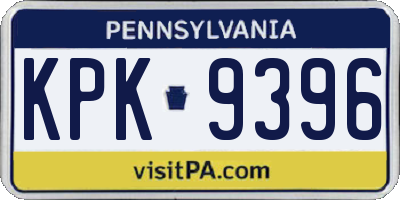 PA license plate KPK9396