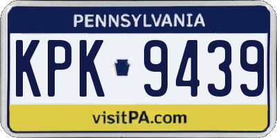 PA license plate KPK9439