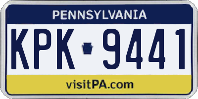PA license plate KPK9441