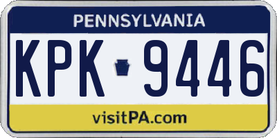 PA license plate KPK9446