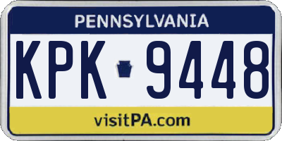 PA license plate KPK9448