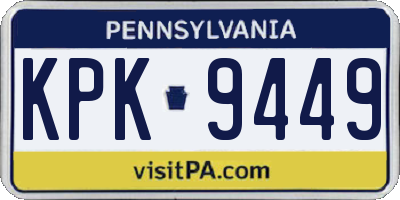 PA license plate KPK9449