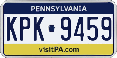 PA license plate KPK9459