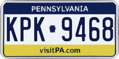 PA license plate KPK9468