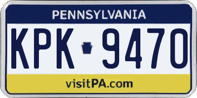 PA license plate KPK9470