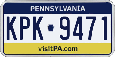 PA license plate KPK9471