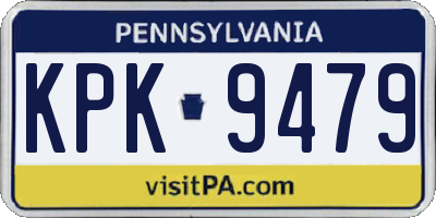 PA license plate KPK9479
