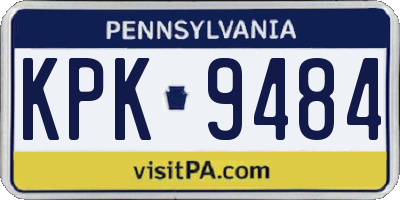 PA license plate KPK9484