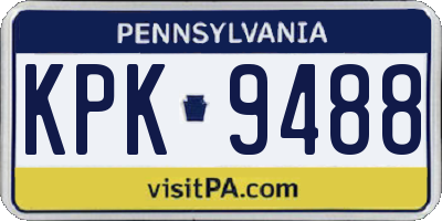 PA license plate KPK9488