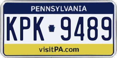 PA license plate KPK9489
